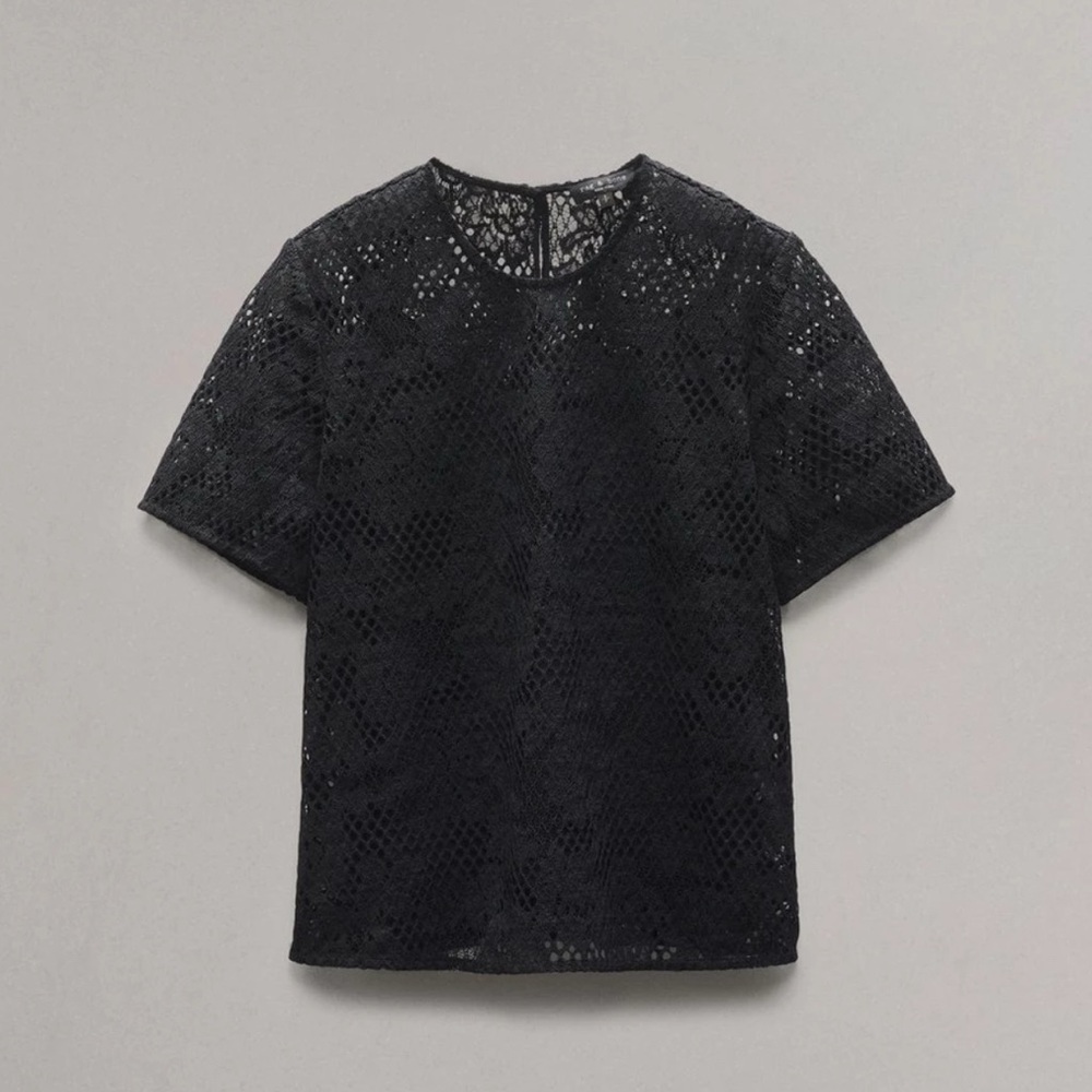 rag & bone New Elegant Black Lace Top Perfect for Day to Night